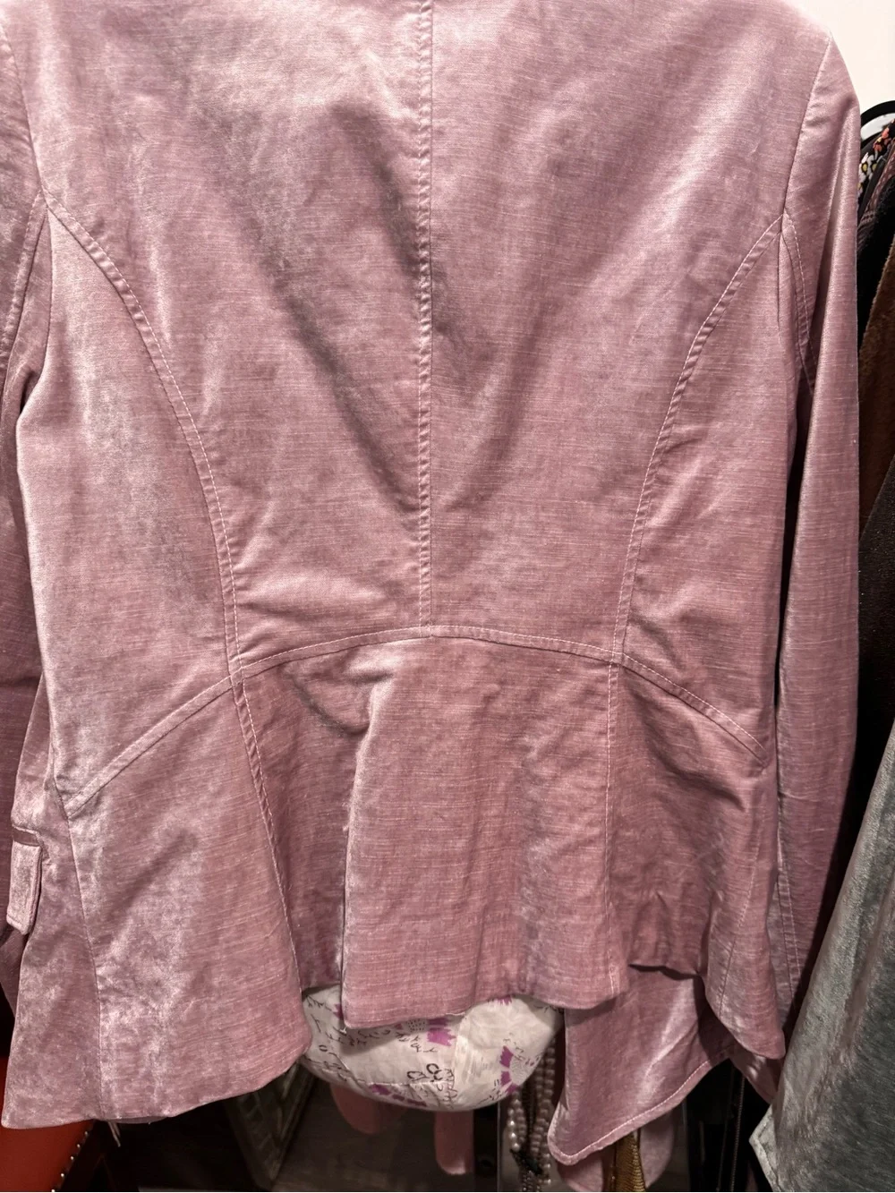 Free People Dusty Rose Velvet Blazer